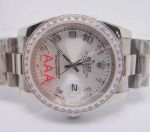 Rolex Datejust SS Silver Arabic / Replica Rolex Presidential Diamond Watch 36mm